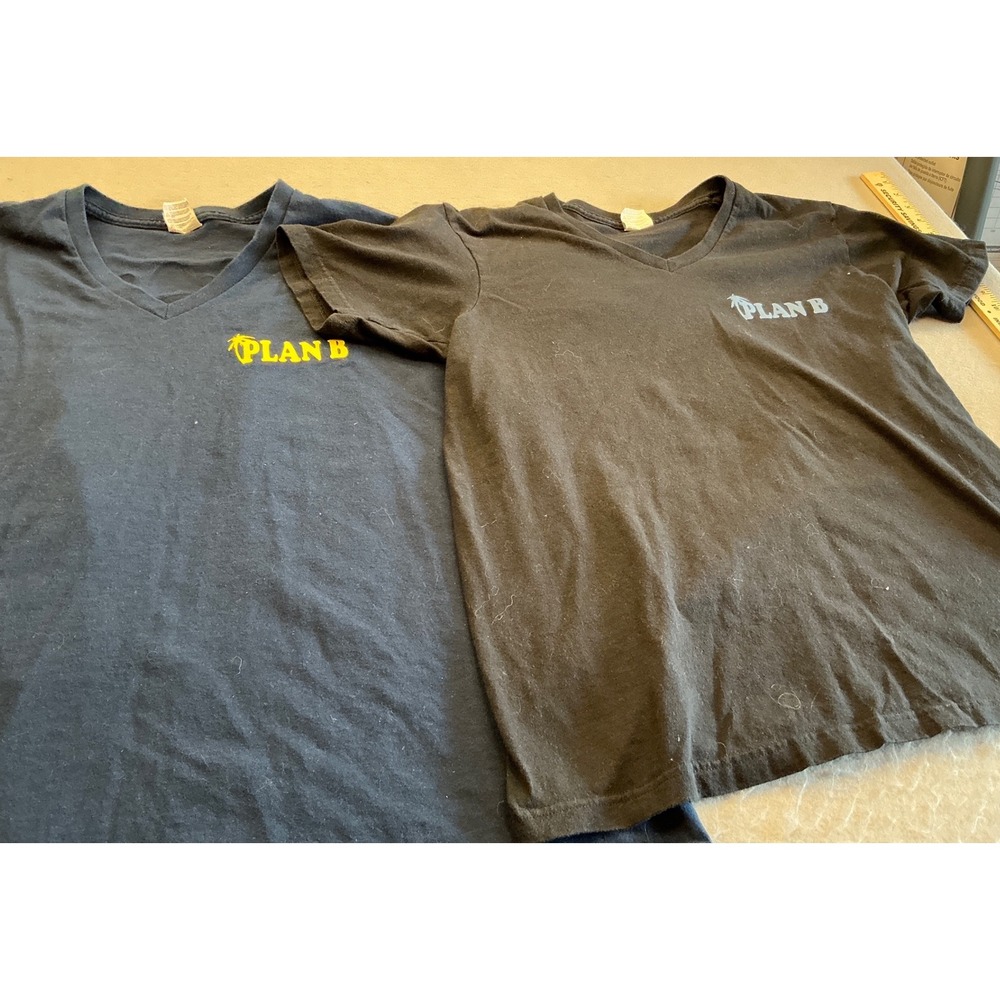 Plan B Baja California Graphic T-Shirt LV-Neck Mexico Souvenir Black L Navy‎ XL